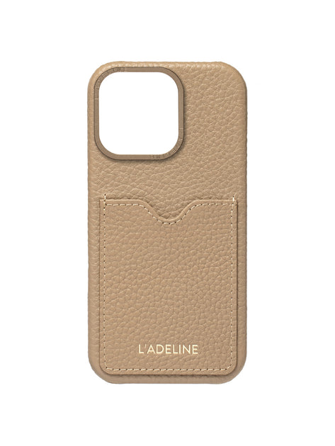 L'ADELINE グレー iPhoneケース カードポケット付き L'ADELINE グレー iPhoneケース カードポケット付き